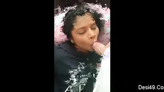 Cute Desi GF Sucking My Cock After College In Bedroom