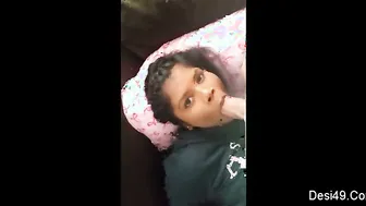 Cute Desi GF Sucking My Cock After College In Bedroom