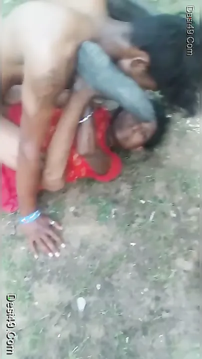 Young Guy Pounding This Older Woman Outdoors Behind The House