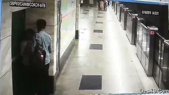 GF Sucking Boyfriend Cock At Metro Station Caught On Clip