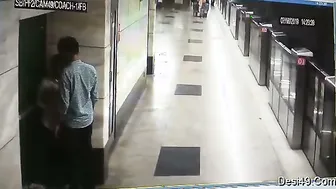 GF Sucking Boyfriend Cock At Metro Station Caught On Clip