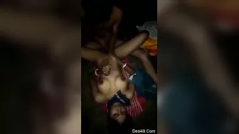 Desi Village Wife Having Sex Outdoors With Clear Audio Moaning