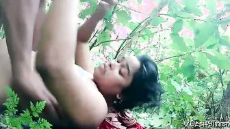 Village Girl Moaning While Getting Drilled Outdoors Behind Hut
