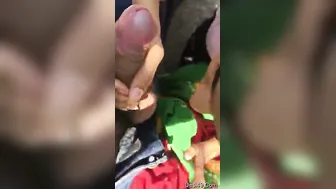 Taking GF Outside Giving Her Sloppy Blowjob In The Park