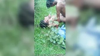 Village Couple Caught Fucking Behind The Fields By Locals Today