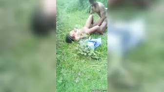Village Couple Caught Fucking Behind The Fields By Locals Today