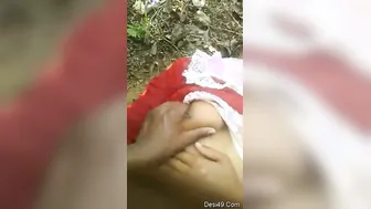 Village GF Getting Pounded Behind The Fields At Night