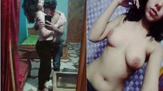 Cute GF Eagerly Sucking Her Man Dry In Bedroom Session