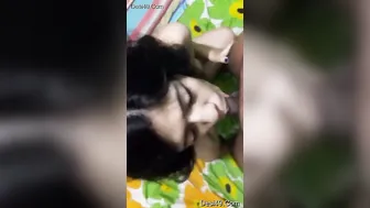Cute GF Eagerly Sucking Her Man Dry In Bedroom Session