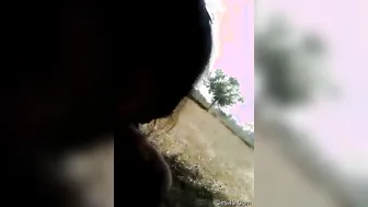Village GF Getting Pounded Hard Outdoors Behind The Farm