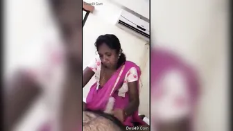 Village Maid Jerking Him Off Slowly Until He Cums Everywhere