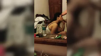 My Wife Giving Me Quick Blowjob Before Leaving For Her Work