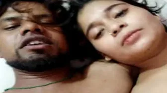 Horny Couple Moaning In Hindi While Fucking On Their Bed Raw