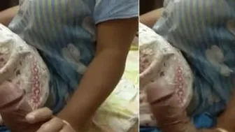 Wife Stroking And Playing With His Dick Fast Before Riding