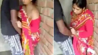 Boudi Standing Against Wall Getting Fucked From Behind Rough