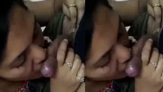 Indian Wife Sucking Cock And Licking Balls For Her Husband