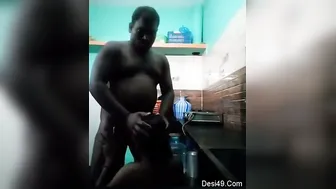 Desi Couple Getting Naughty In Kitchen Fucking After Cooking