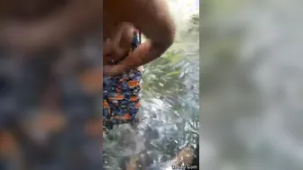 Indian Wife Sucking Dick Outdoors Risky Public Blowjob Caught