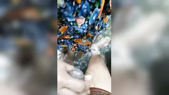 Indian Wife Sucking Dick Outdoors Risky Public Blowjob Caught