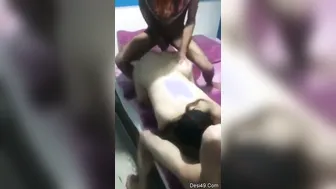 Two Friends Sharing And Fucking Their Slutty Neighbor Together