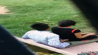 College Couple Kissing And Fucking In Park Hiding From Everyone
