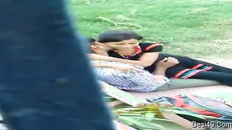 College Couple Kissing And Fucking In Park Hiding From Everyone