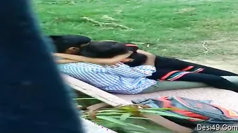 College Couple Kissing And Fucking In Park Hiding From Everyone