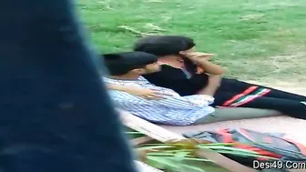 College Couple Kissing And Fucking In Park Hiding From Everyone