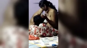 Boyfriend Sucking His GF Tits Before Pounding Her Pussy