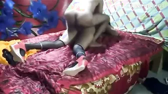 Mature Aunty Riding Cock While Wearing Sexy Black Lingerie