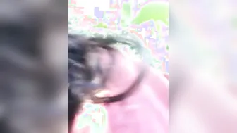 College GF Kissing Boyfriend Outdoors In Public