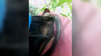 College GF Kissing Boyfriend Outdoors In Public