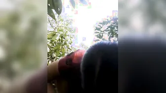 College GF Kissing Boyfriend Outdoors In Public