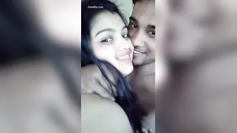 Lovers Kissing Passionately And Squeezing Boobs Before Fucking