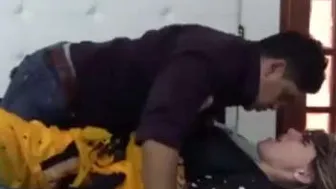 Young Desi Couple Making Out And Fucking On Their Bed At Home