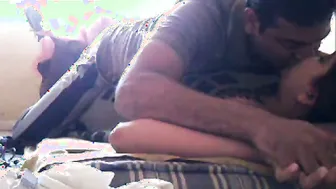 Young Couple Making Out And Sucking Titties On Couch Together
