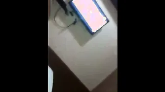 Newlywed Couple Enjoying Their First Hotel Night Together