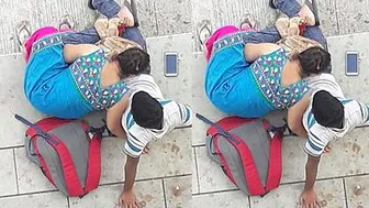 GF Giving Sloppy Blowjob Outside Under The Trees Nearby