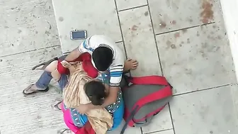 GF Giving Sloppy Blowjob Outside Under The Trees Nearby