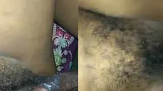 Hairy Pussy Wife Getting Creampied Deep After Hard Fucking