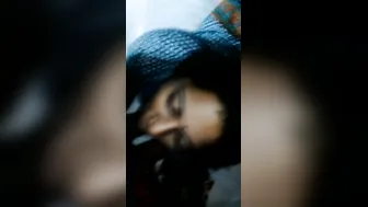 Tamil Aunty On Her Knees Giving Sloppy Blowjob To Her Boyfriend