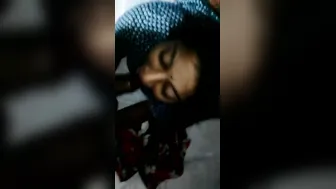 Tamil Aunty On Her Knees Giving Sloppy Blowjob To Her Boyfriend