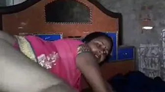 Village Wife In Pink Saree Getting Hammered By Husband At Home
