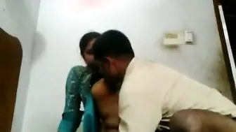 Squeezing Aunty Huge Boobs While Fucking Her Wet Pussy