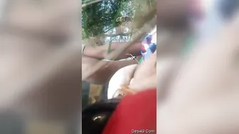 Fucking My Lover Outdoors In Risky Spot Moaning Loud Together