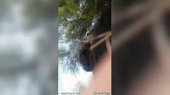 Fucking My Lover Outdoors In Risky Spot Moaning Loud Together