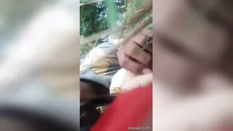 Fucking My Lover Outdoors In Risky Spot Moaning Loud Together