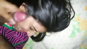 Desi Wife Getting Messy Facial From Her Hubby Dripping Everywhere