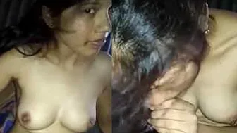 Beautiful Indian Babe Giving Sloppy Blowjob To Her Boyfriend