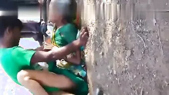 Mature Desi Aunty Getting Banged Outdoors Behind The House